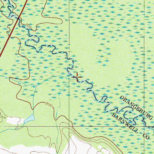 Topographic Map of Whaley Creek, SC