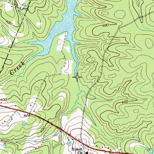 Topographic Map of Whetstone Creek, SC