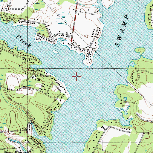 Topographic Map of White Oak Creek, SC