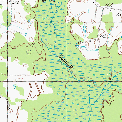 Topographic Map of White Oak Swamp, SC