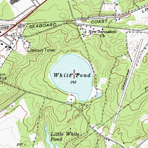 Topographic Map of White Pond, SC