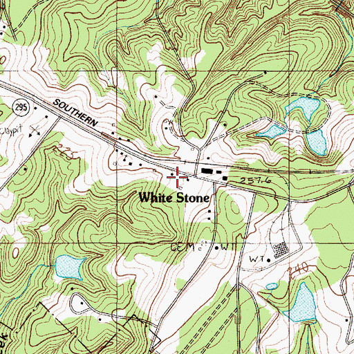 Topographic Map of White Stone, SC