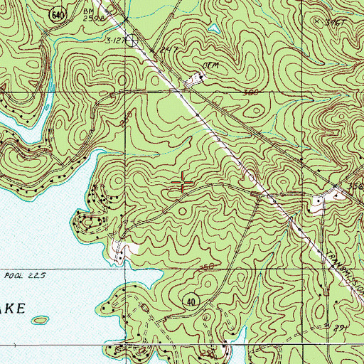 Topographic Map of Whiteoak Church, SC
