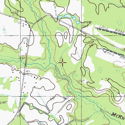 Topographic Map of Whiteoak Swamp, SC