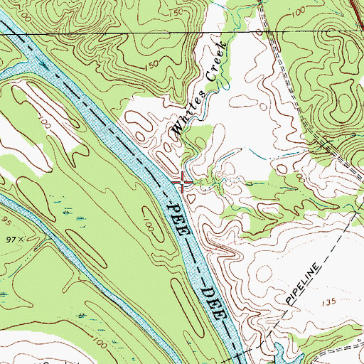 Topographic Map of Whites Creek, SC