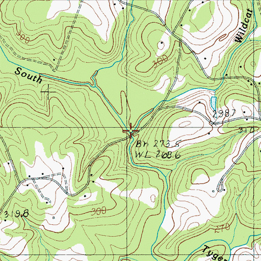 Topographic Map of Wildcat Creek, SC