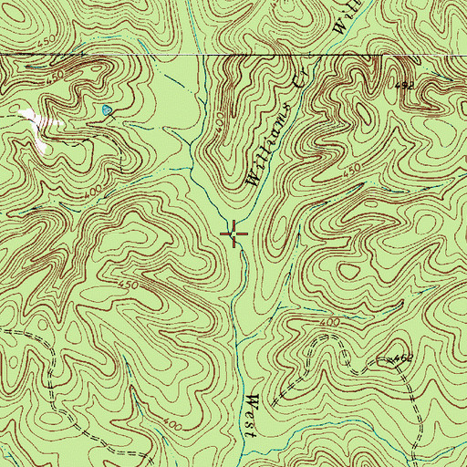 Topographic Map of Williams Creek, SC