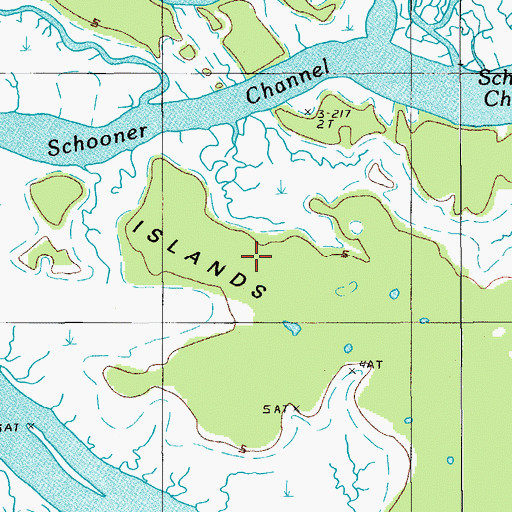 Topographic Map of Williman Islands, SC