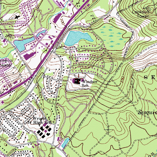 Topographic Map of Windsor School, SC