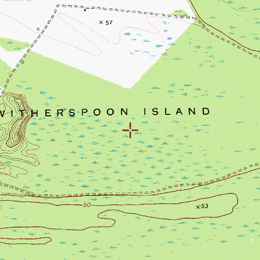 Topographic Map of Witherspoon Island, SC