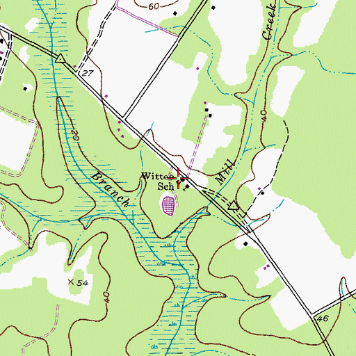 Topographic Map of Wittee School, SC