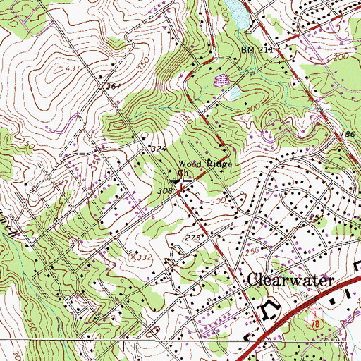 Topographic Map of Woodridge Baptist Church, SC