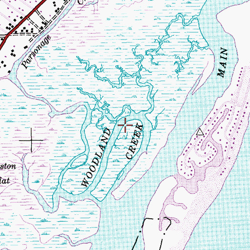 Topographic Map of Woodland Creek, SC