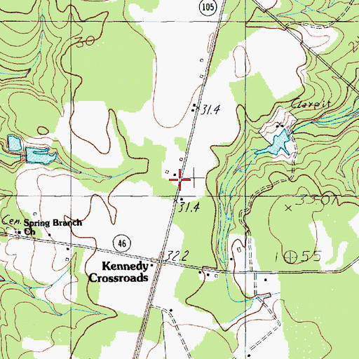 Topographic Map of Woodland School (historical), SC
