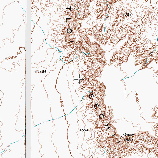 Topographic Map of Tloi Eechii Cliffs, AZ