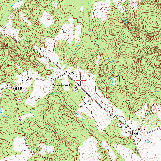 Topographic Map of Woodson Baptist Church, SC