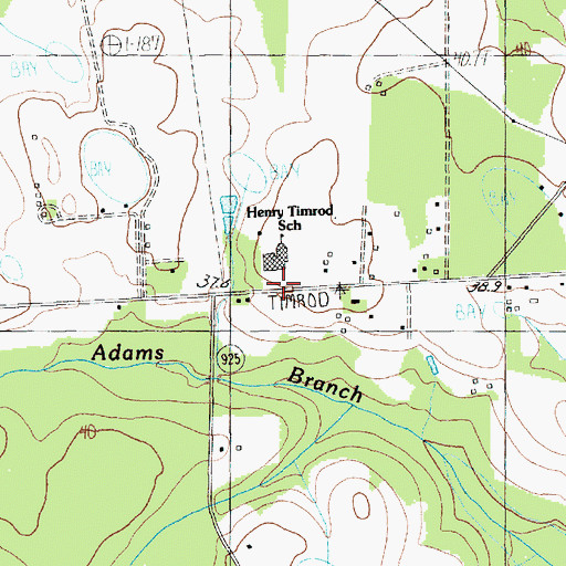 Topographic Map of Henry Timrod Elementary School, SC