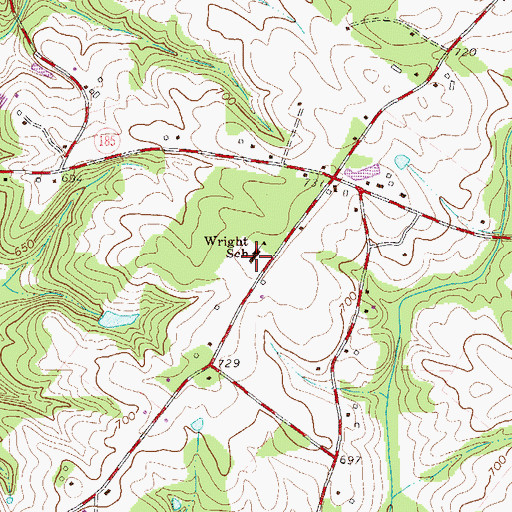 Topographic Map of Wright Elementary School, SC