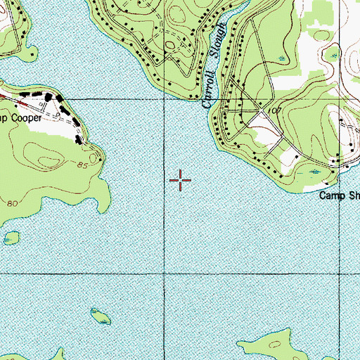 Topographic Map of Wyboo Swamp, SC