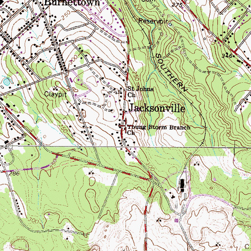 Topographic Map of Young Storm Branch Baptist Church, SC