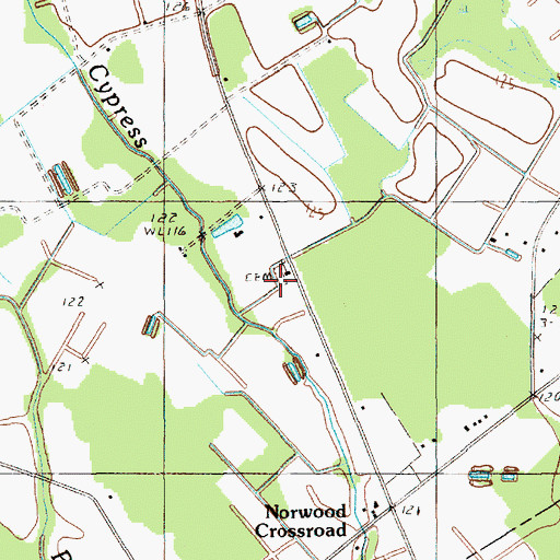 Topographic Map of Zion Church, SC