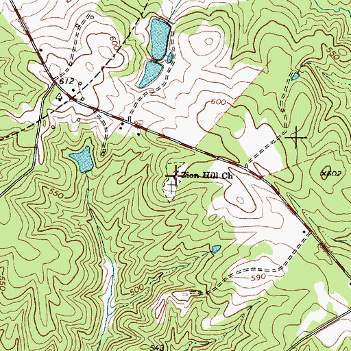 Topographic Map of Zion Hill Church, SC