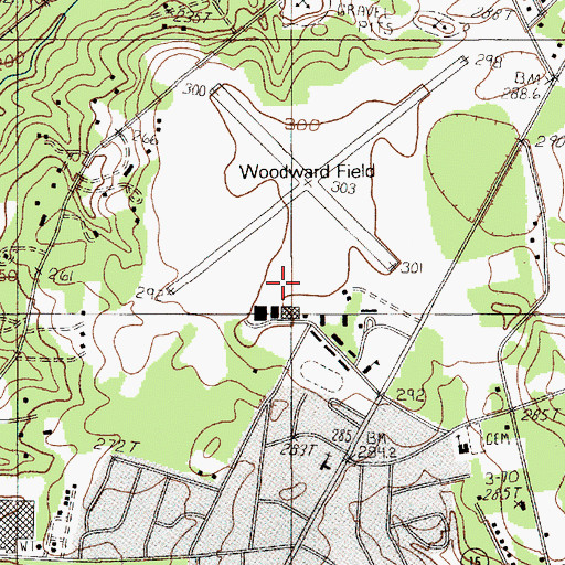 Topographic Map of Woodward Field, SC
