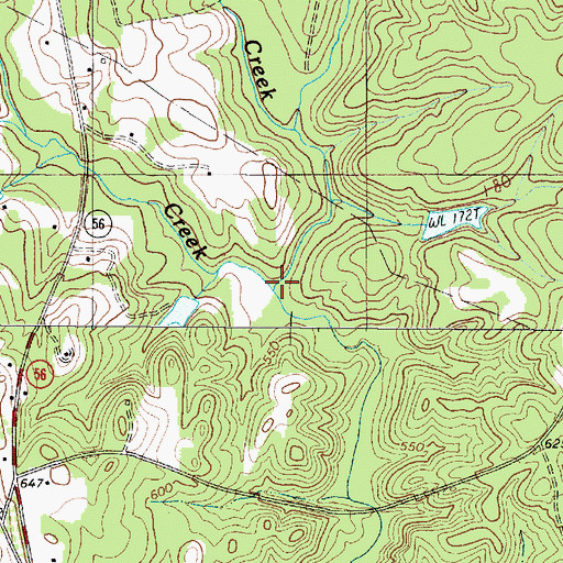 Topographic Map of Wiley Fork Creek, SC
