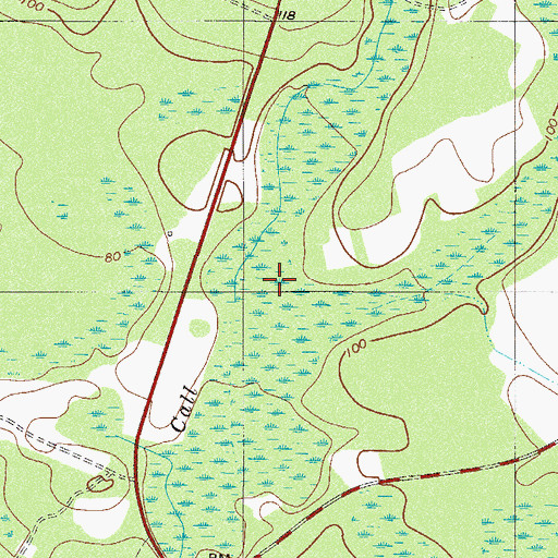 Topographic Map of Watchcaw Creek, SC