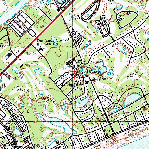 Topographic Map of Saint Stephens Church, SC