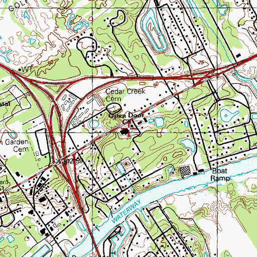 Topographic Map of Open Door Church, SC