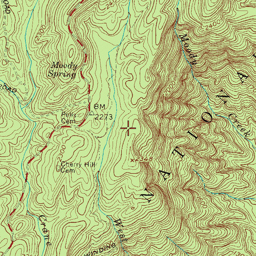 Topographic Map of Cherry Hill Recreation Site, SC