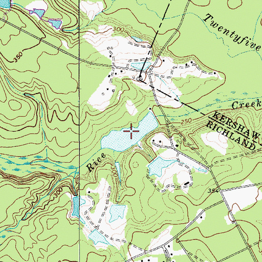 Topographic Map of Lotts Mill Pond, SC