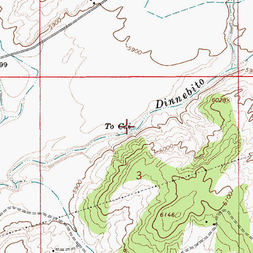 Topographic Map of To Cai, AZ