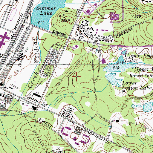 Topographic Map of Upper Legion Lake, SC