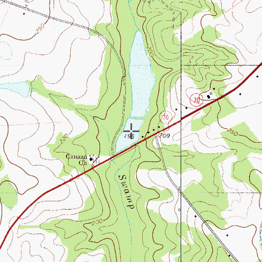Topographic Map of Fogle Mill Pond, SC