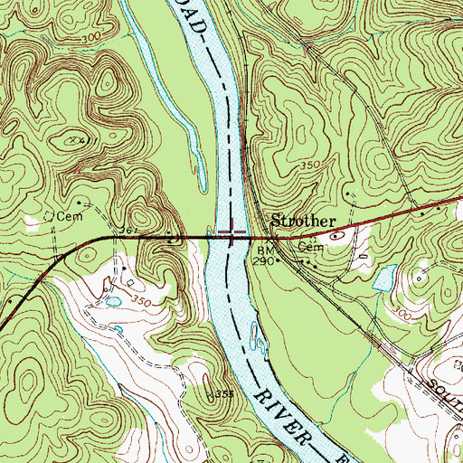 Topographic Map of Ashford Ferry (historical), SC