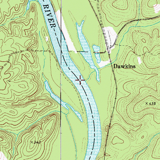 Topographic Map of Dawkins Ferry (historical), SC