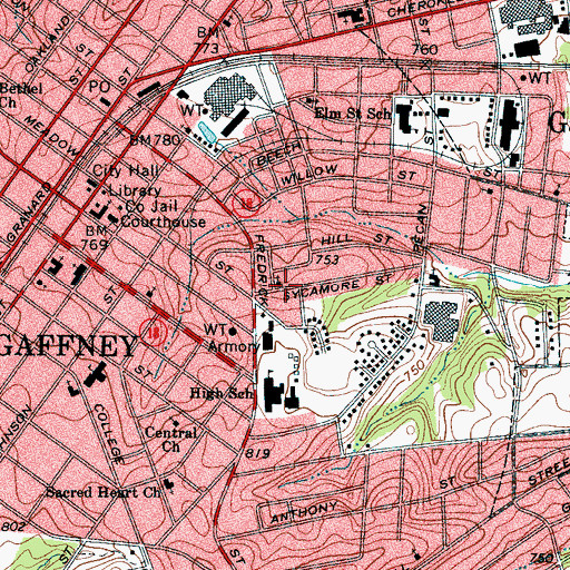 Topographic Map of Metropolitan African Methodist Episcopal Zion Church, SC