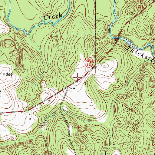 Topographic Map of Sunnyside School (historical), SC