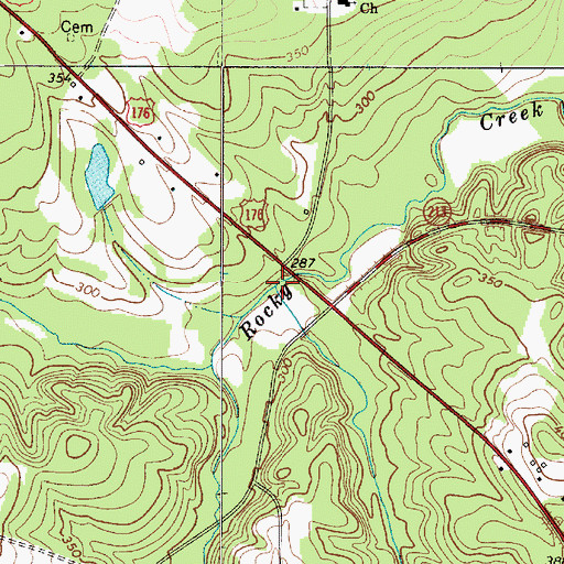 Topographic Map of Chapman Creek, SC