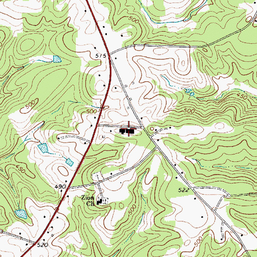 Topographic Map of O'Neal High School (historical), SC