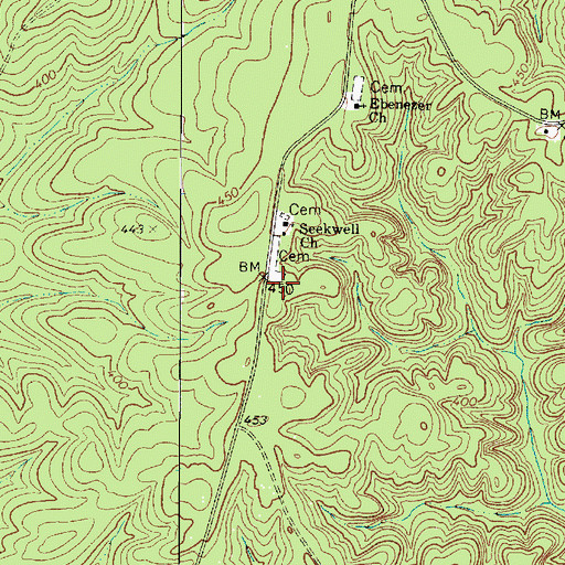 Topographic Map of Seekwell School (historical), SC