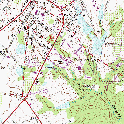 Topographic Map of Johnston Primary School, SC