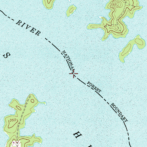 Topographic Map of McCoys Ferry (historical), SC