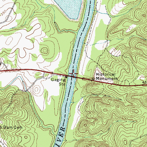 Topographic Map of Fishdam Ford, SC