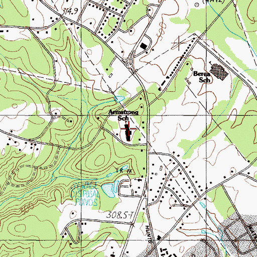 Topographic Map of Armstrong Elementary School, SC