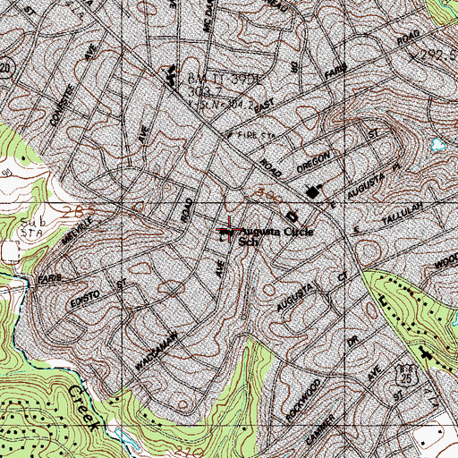 Topographic Map of Augusta Circle Elementary School, SC