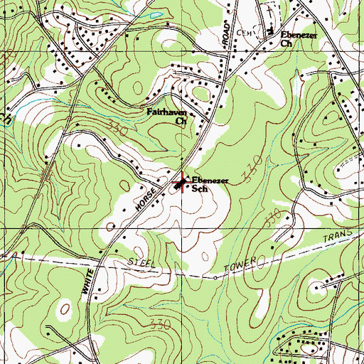 Topographic Map of Ebenezer Elementary School, SC