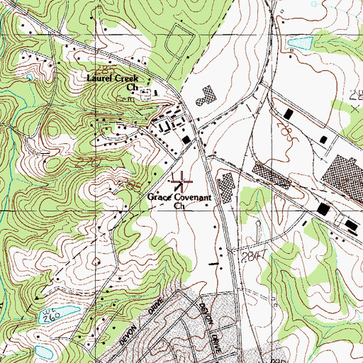 Topographic Map of Grace Covenant Presbyterian Church, SC